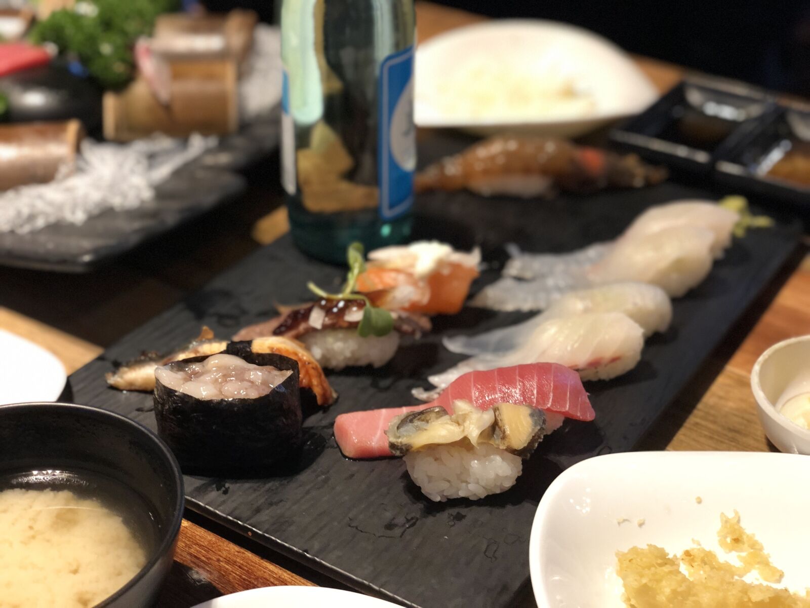 iPhone X back dual camera 6mm f/2.4 sample photo. Sushi, food, japanese photography