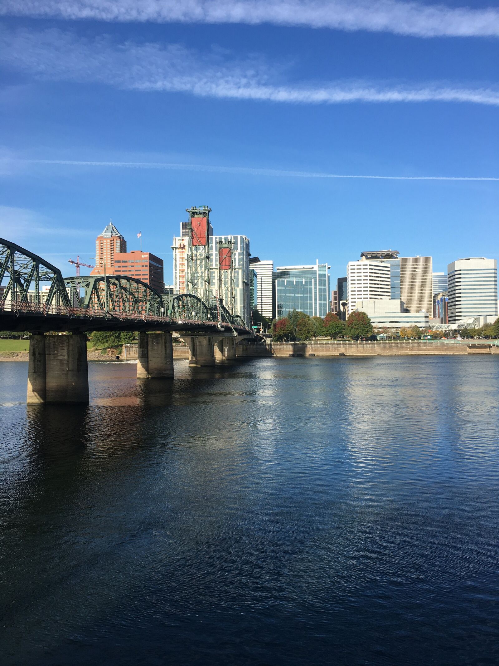 Apple iPhone 6s sample photo. Skyline, riverfront, bridge photography