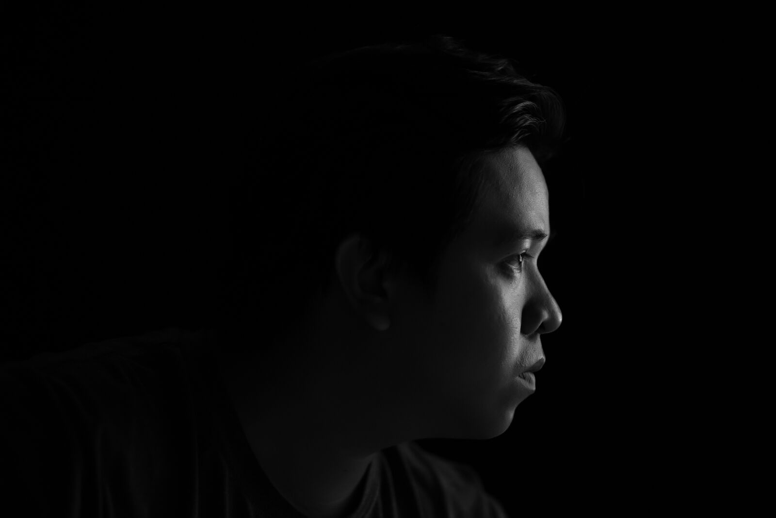 Canon EF 85mm F1.8 USM sample photo. Portrait, black and white photography