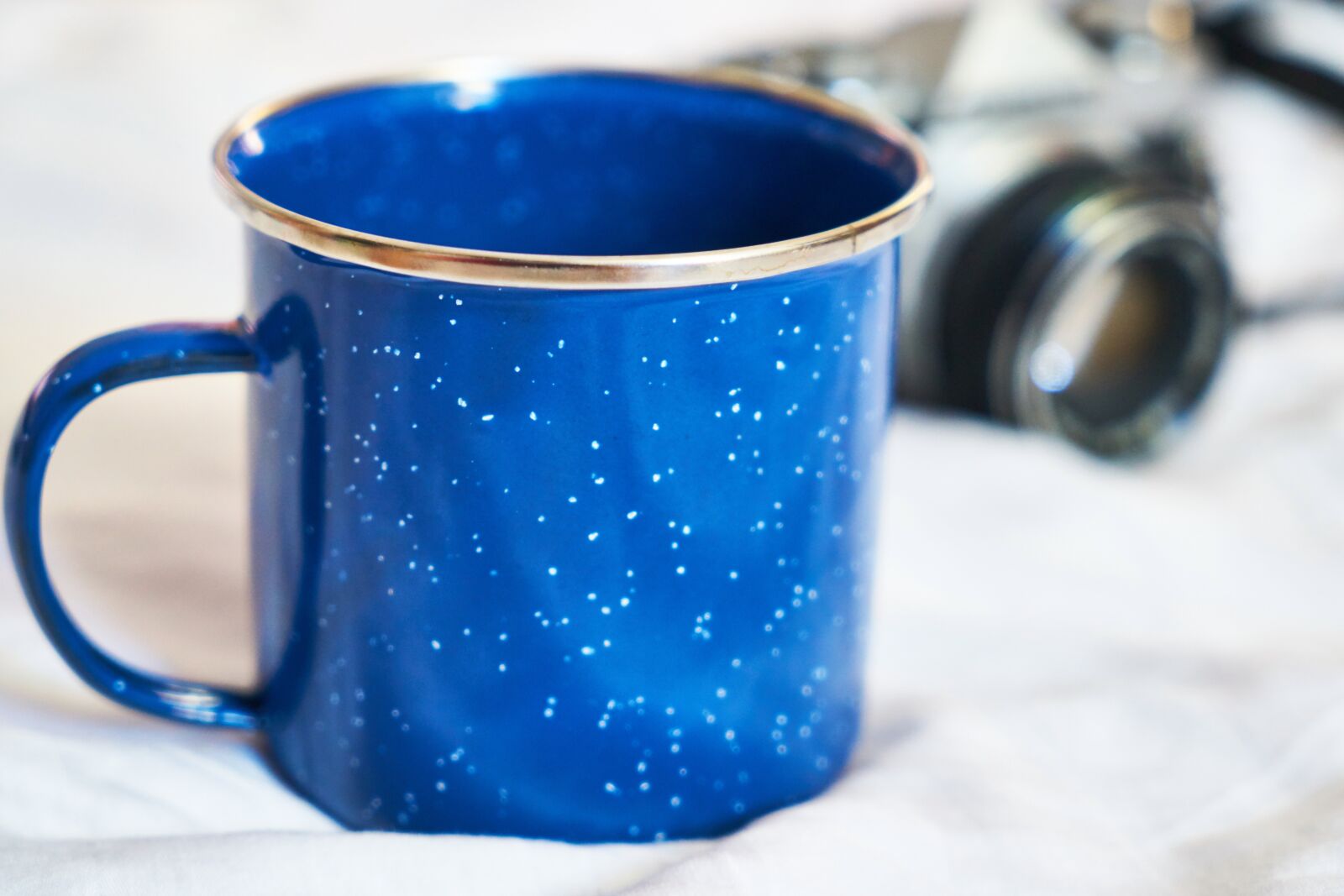 Sony a7R II sample photo. Cup, blue, coffee photography