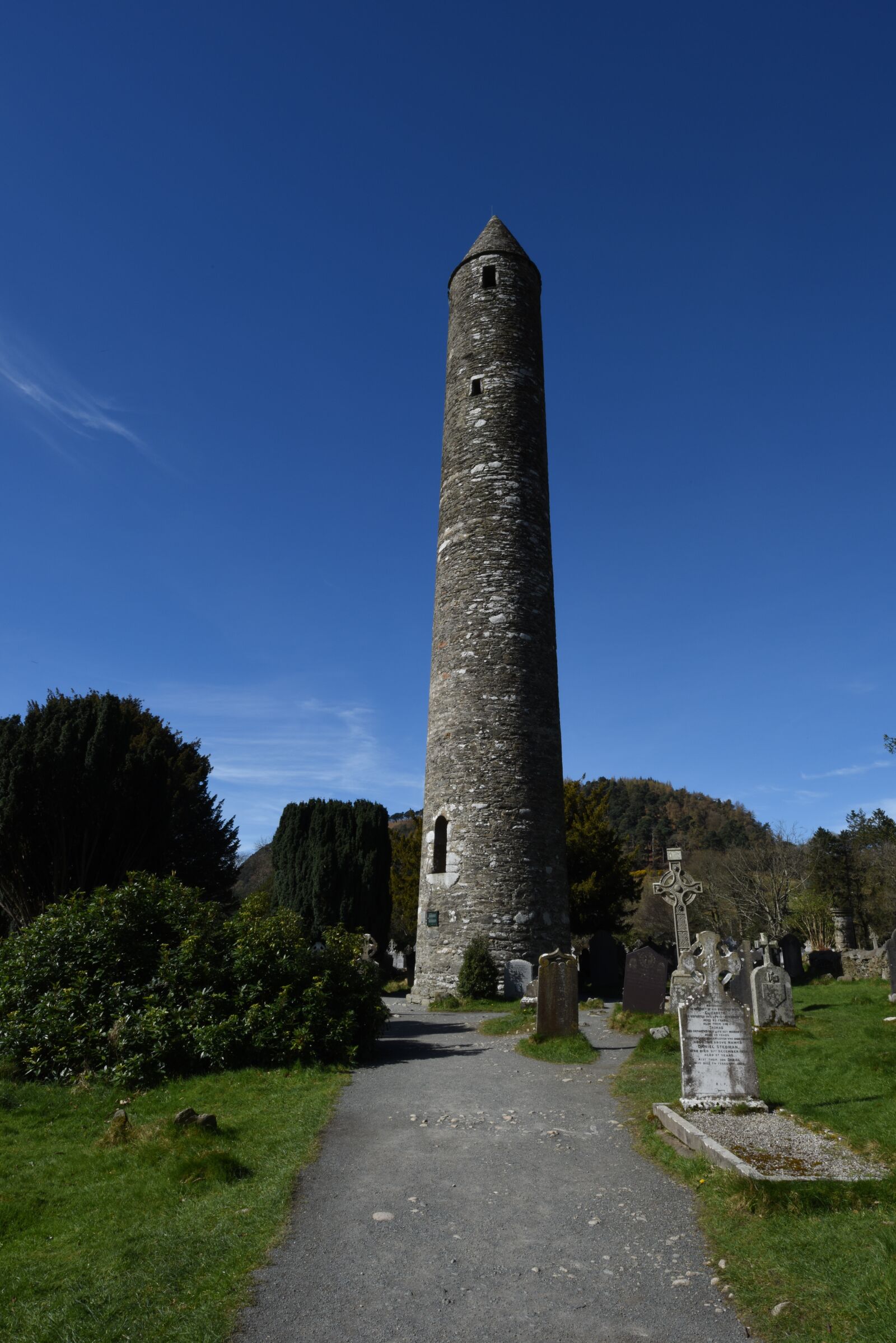 Nikon D810 sample photo. Ireland, glendalough, tower photography