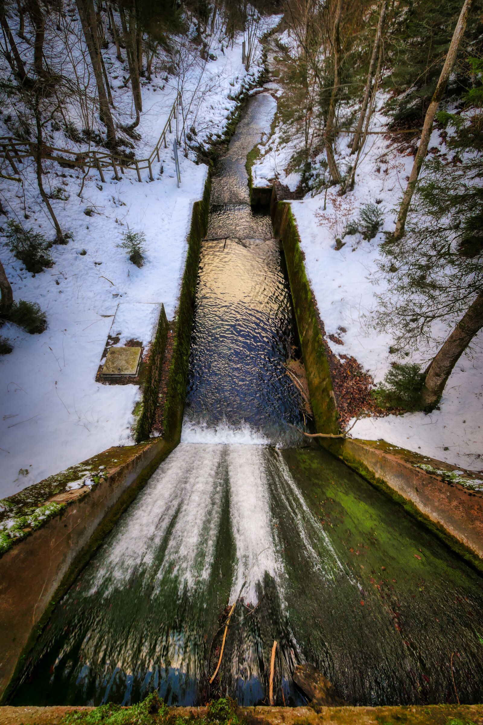 Panasonic Lumix DMC-GX8 sample photo. Barrage, forest, snow photography