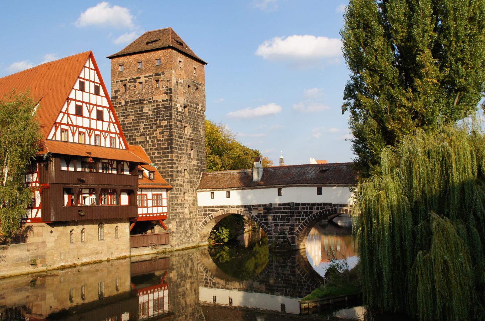 Sony SLT-A55 (SLT-A55V) sample photo. Nuremberg, pegnitz, old mensa photography