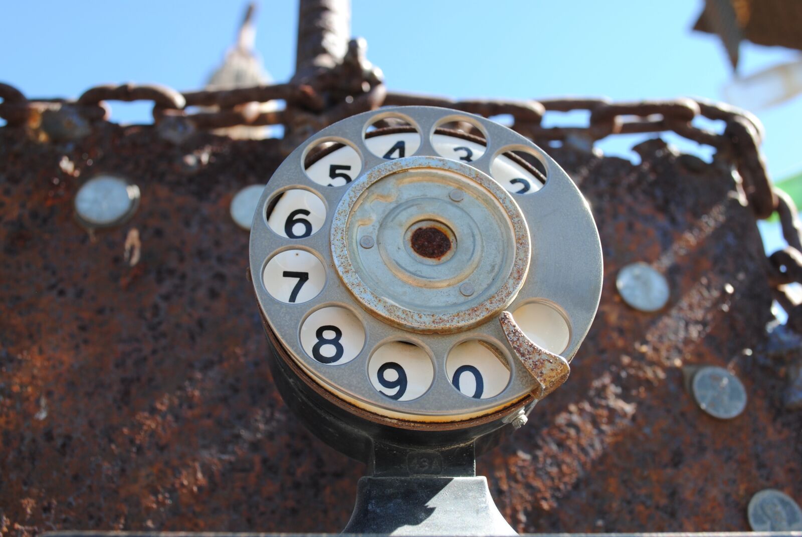 Nikon D3000 sample photo. Old phone, dial, phone photography