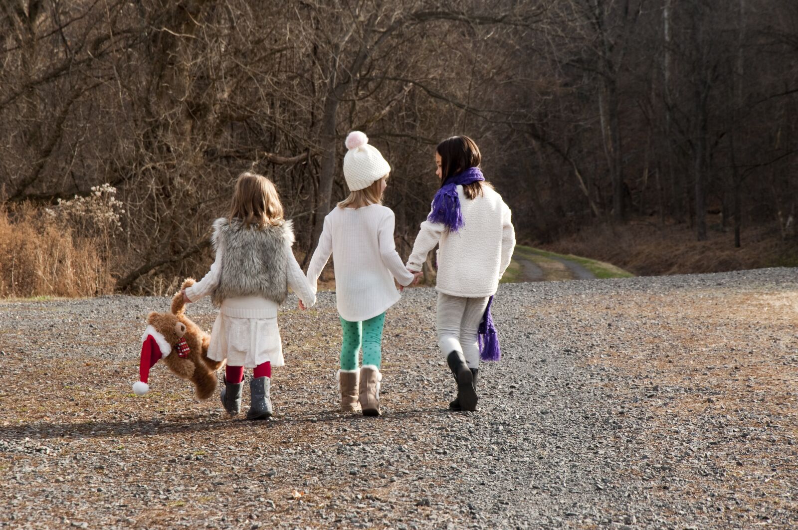 Nikon D90 sample photo. Christmas, sisters, walking photography