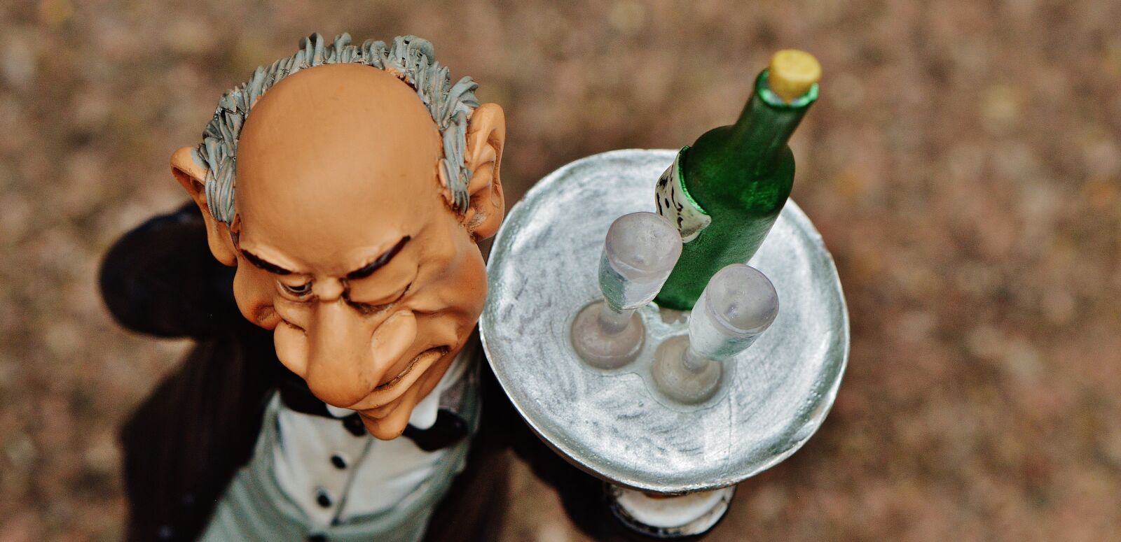 Nikon D3200 sample photo. Butler, tray, beverages photography