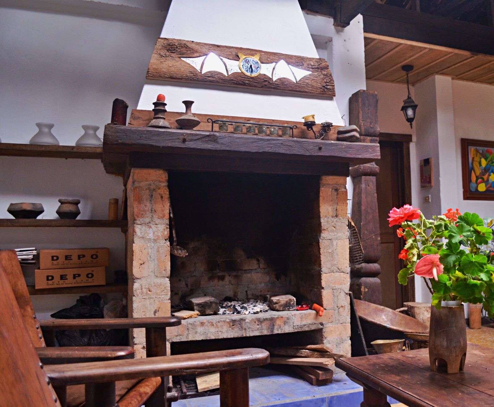Nikon D5100 sample photo. Fireplace, rustic, wood photography