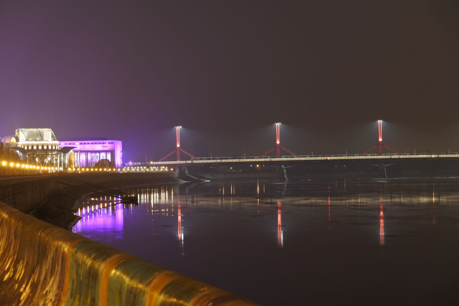 Nikon 1 J5 sample photo. Bridge, building, lamp, night photography