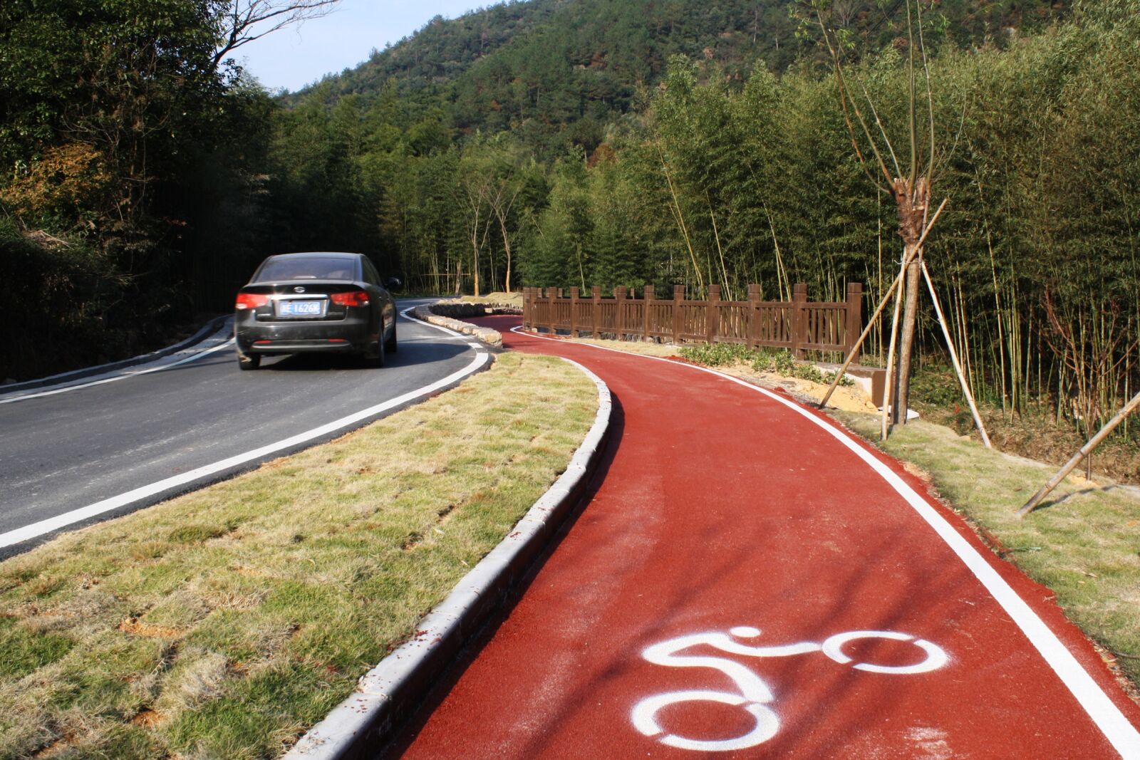 Canon EOS 1000D (EOS Digital Rebel XS / EOS Kiss F) sample photo. Bike path, road, bike photography