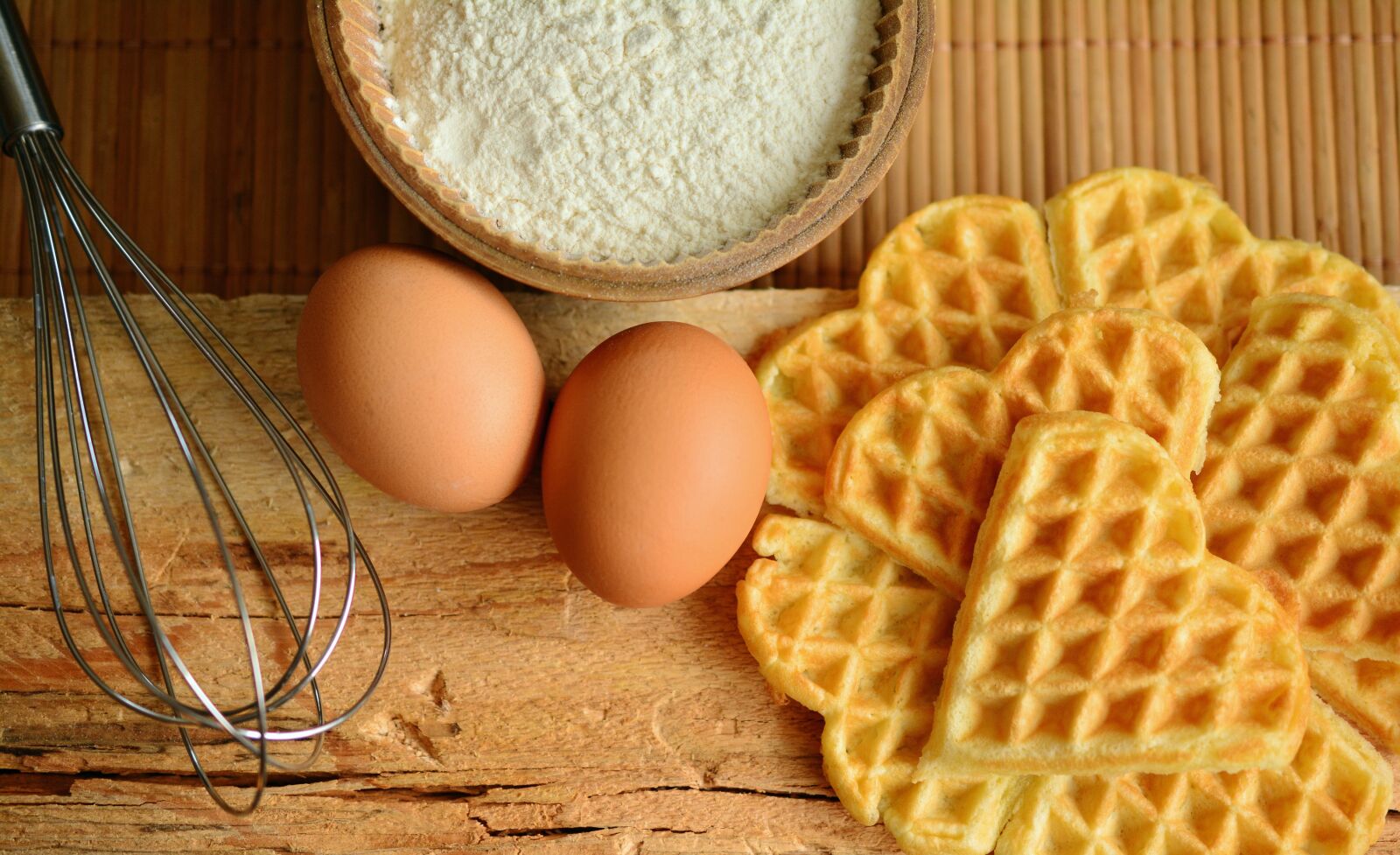 Nikon D5200 sample photo. Waffles, waffles bake, ingredients photography
