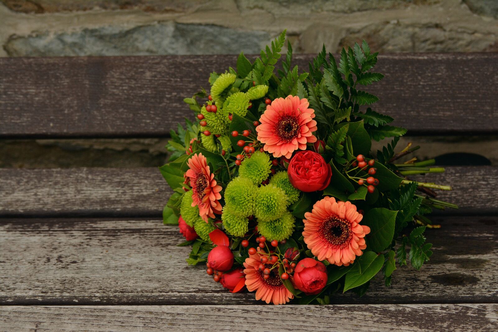 Nikon D5200 sample photo. Autumn flowers, bouquet, gerbera photography