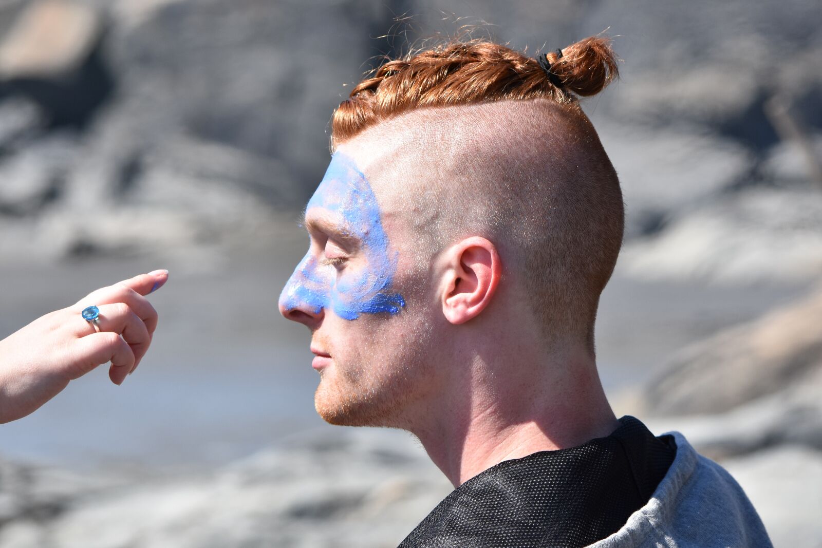 Nikon D7200 sample photo. Redhead, warrior, paint photography