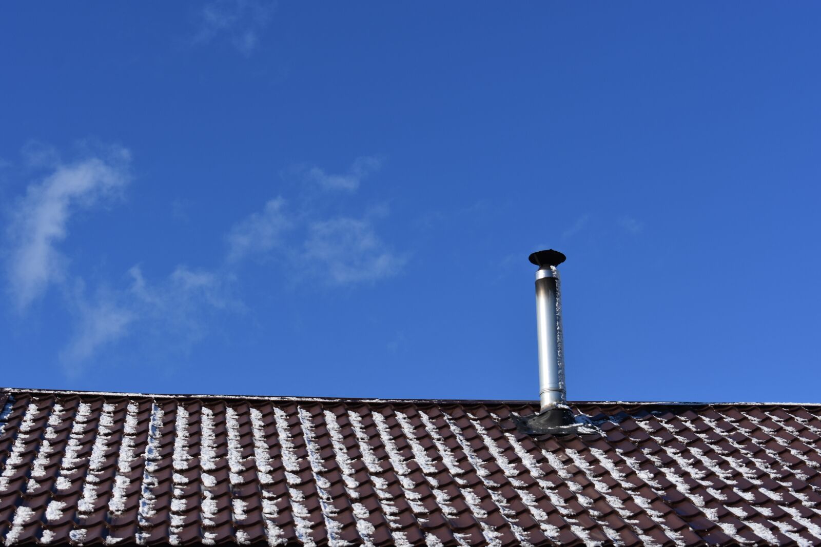 Nikon D3400 sample photo. Roof, snow, sky photography