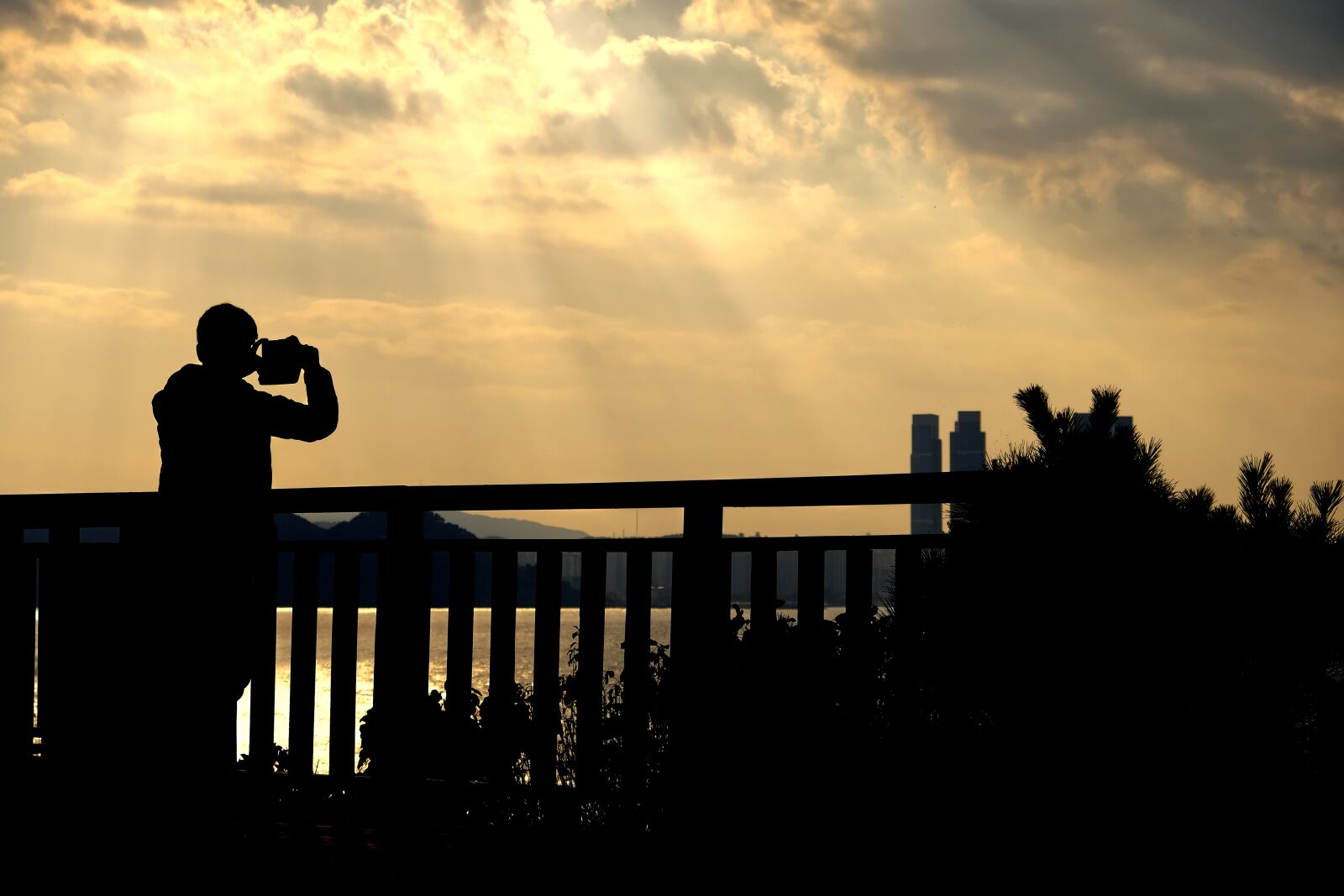 Fujifilm X-T2 sample photo. Tourist, silhouette, photographer photography