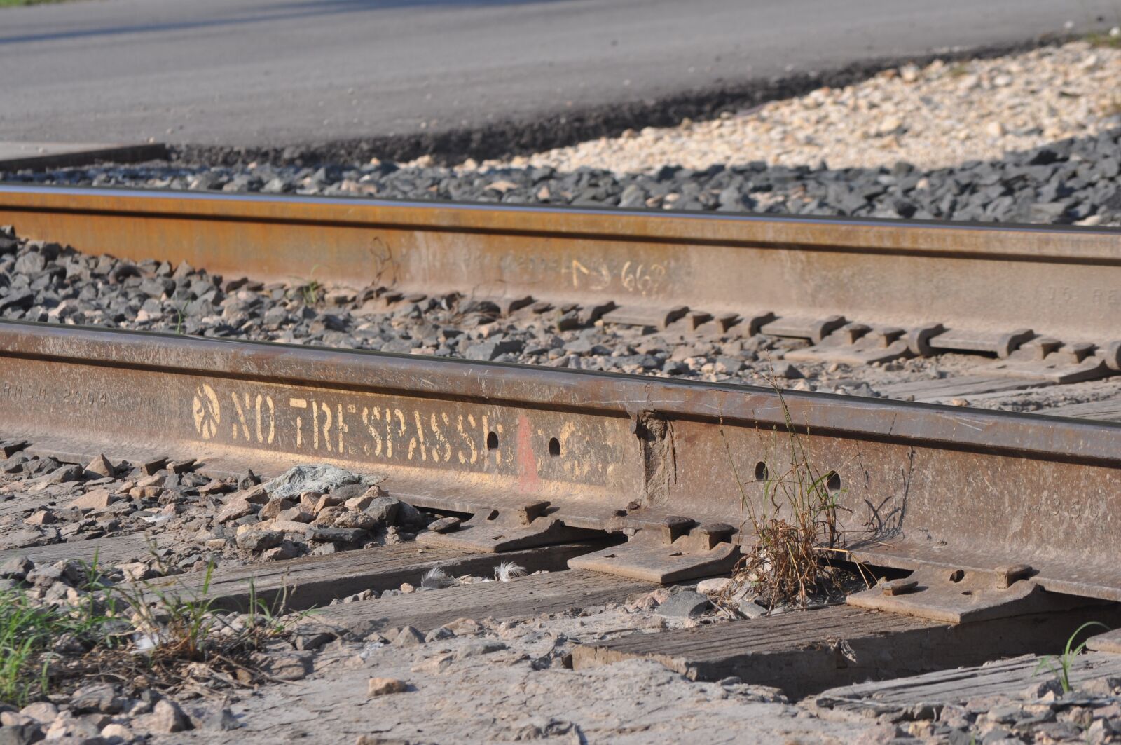 Nikon D5000 sample photo. Train, track, restricted photography