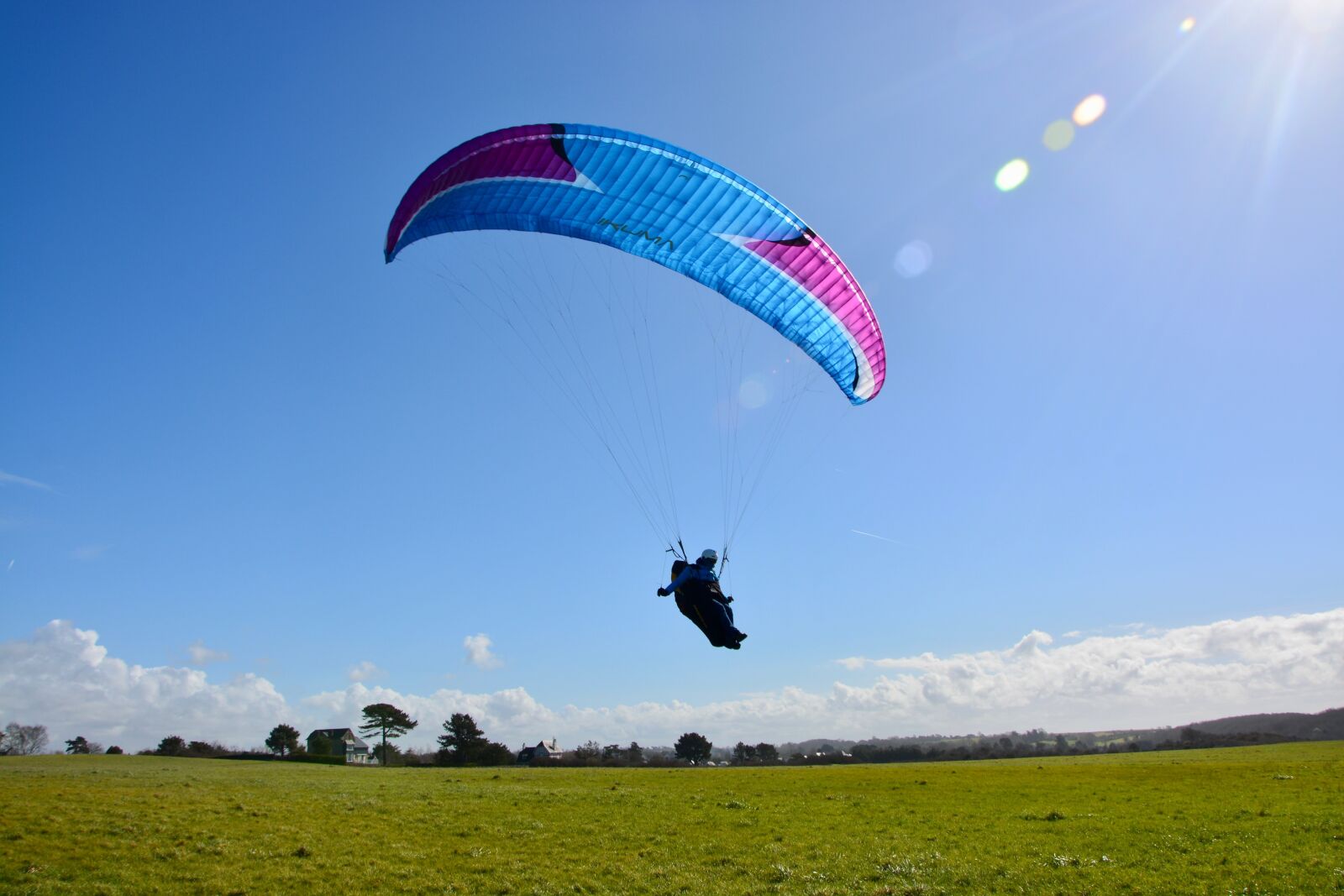 Nikon D5200 sample photo. Paragliding, paragliding landing, paraglider photography