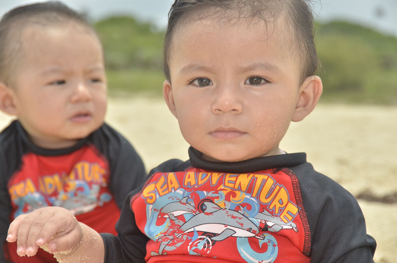 Nikon D7000 sample photo. Child, beach, twin photography