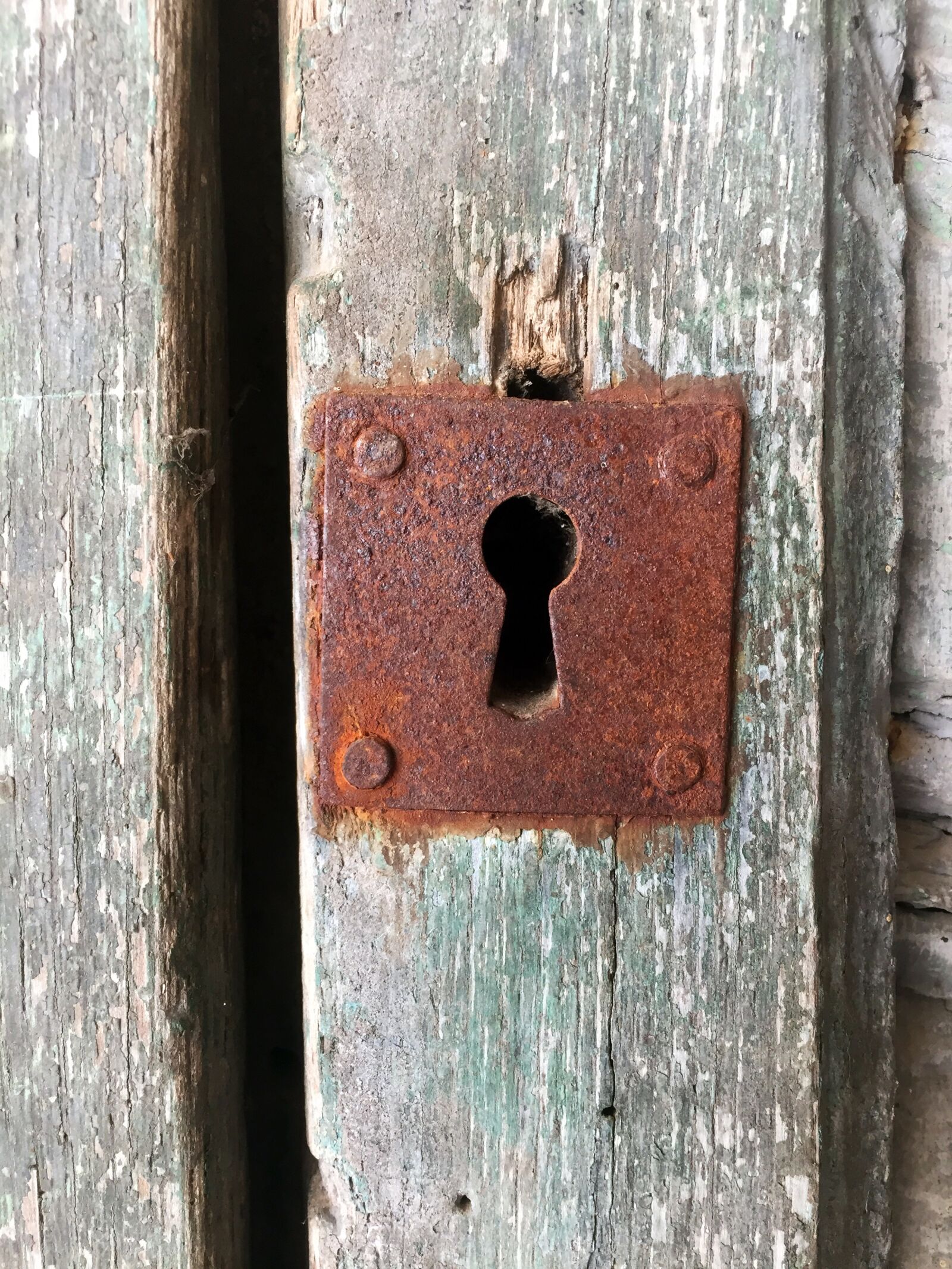 iPhone 6 back camera 4.15mm f/2.2 sample photo. Lock, rusty, wooden photography