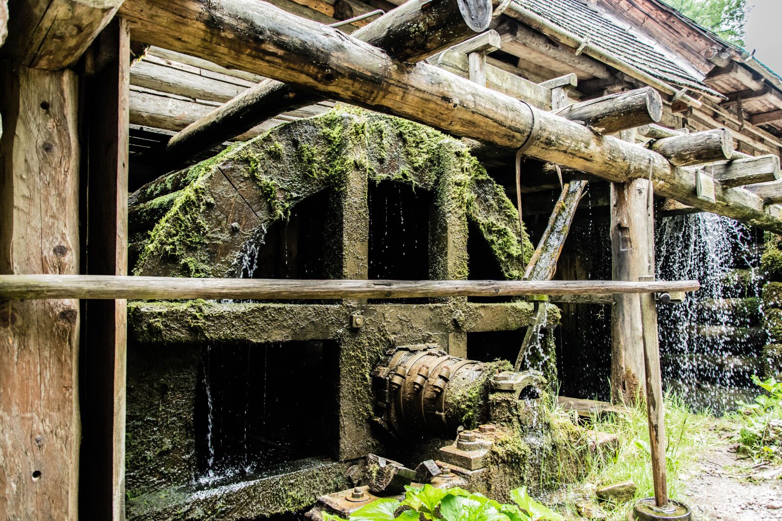 Nikon D7100 sample photo. Water mill, water, wooden photography