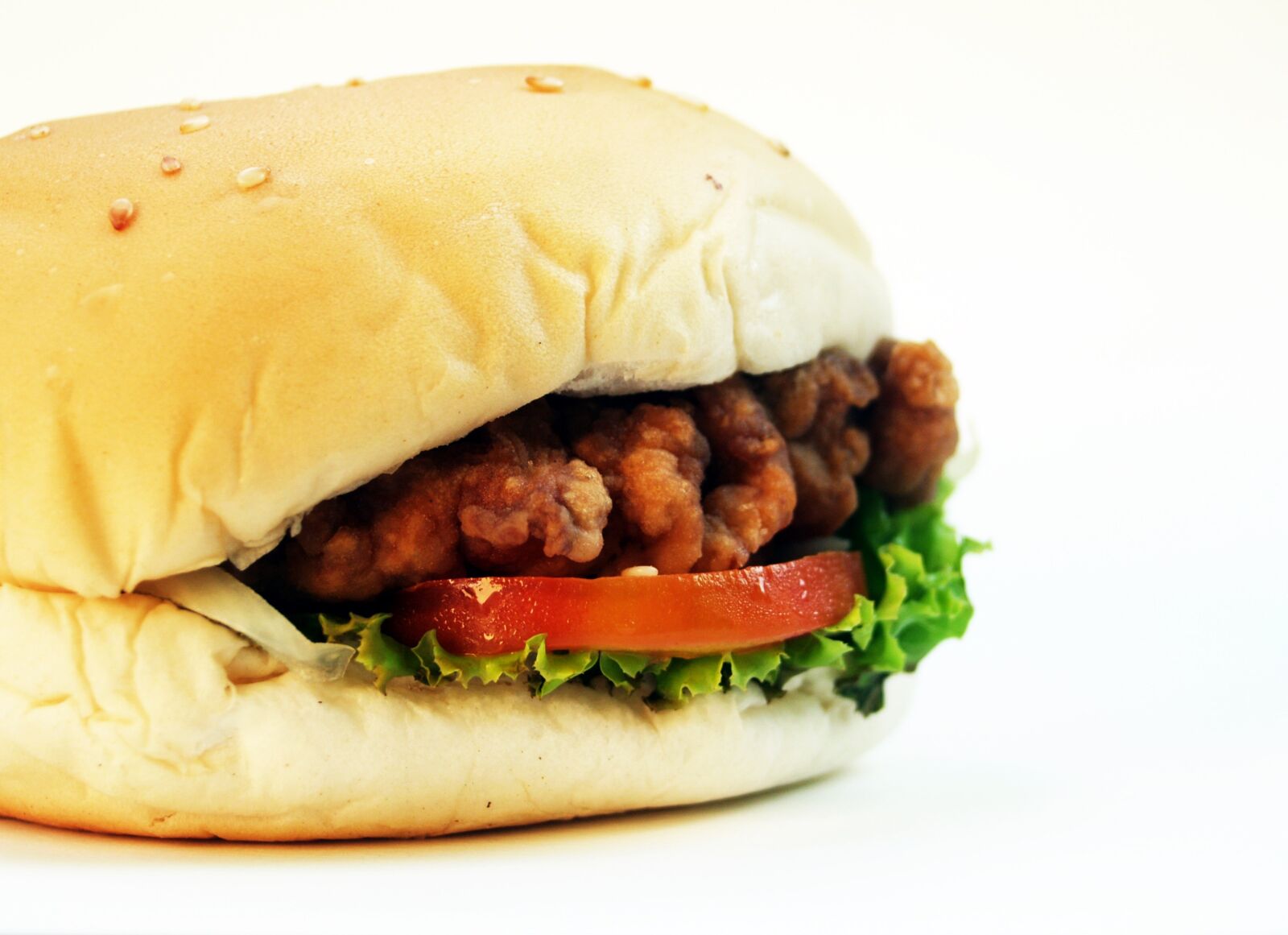 Olympus E-300 (EVOLT E-300) sample photo. Hamburger, burger, bun photography