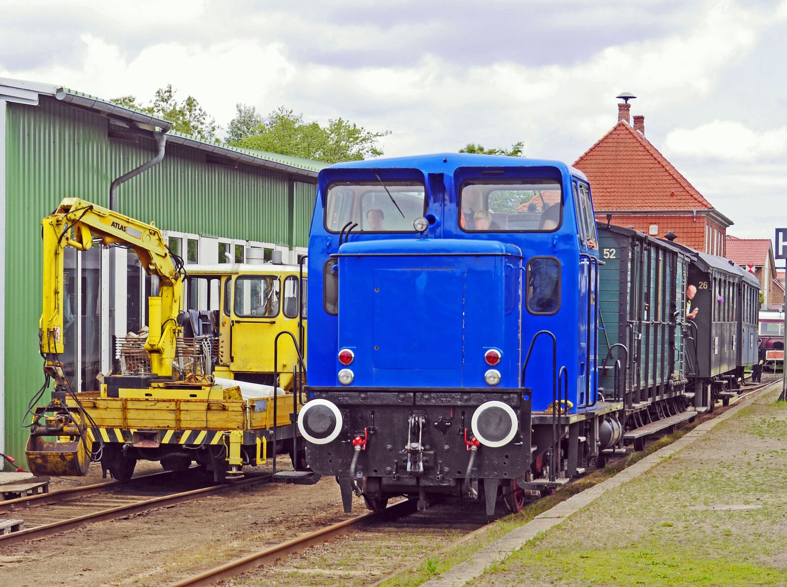 Panasonic Lumix DMC-GH3 sample photo. Diesel locomotive, railway museum photography