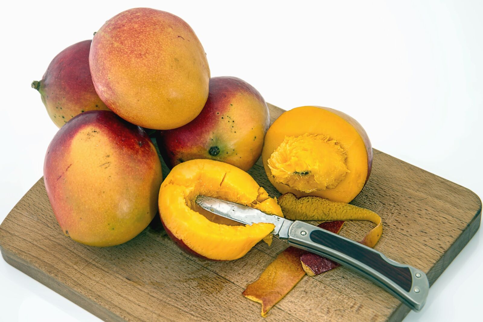 Canon EOS 70D sample photo. Peach, knife, fruit, food photography