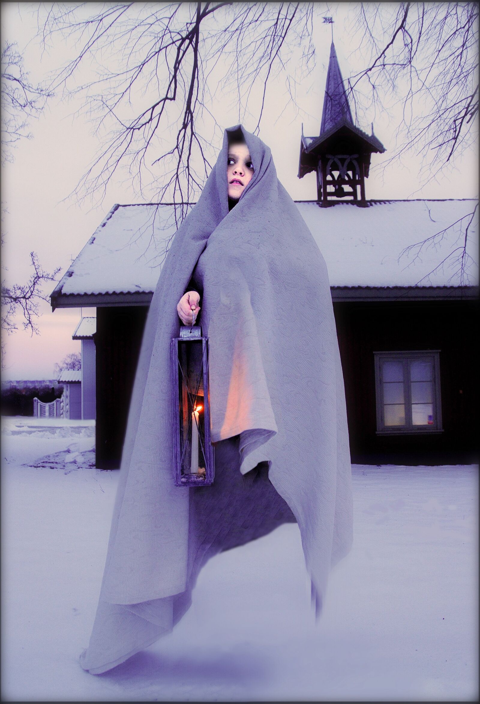 Nikon D200 sample photo. Ghost, candle ghost, boy photography