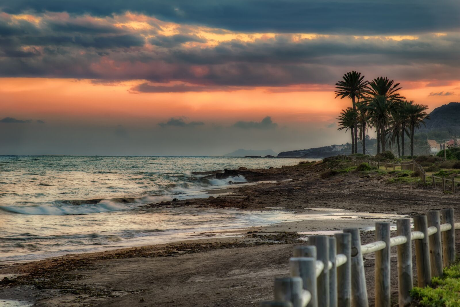 Nikon D3300 sample photo. Beach, sunset, palm tree photography