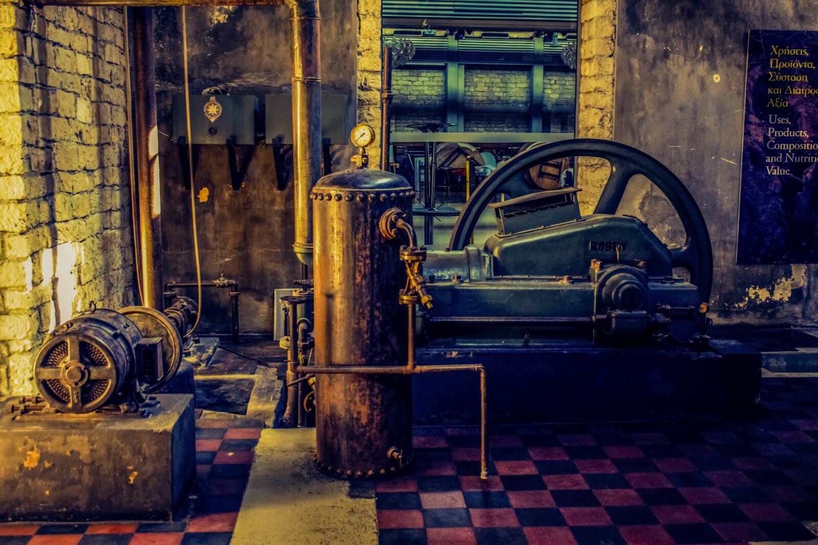 Nikon D3300 sample photo. Carob mill museum, machine photography