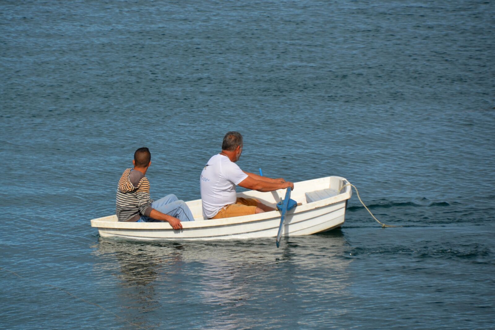 Nikon D5100 sample photo. Boat, fisherman, sea photography