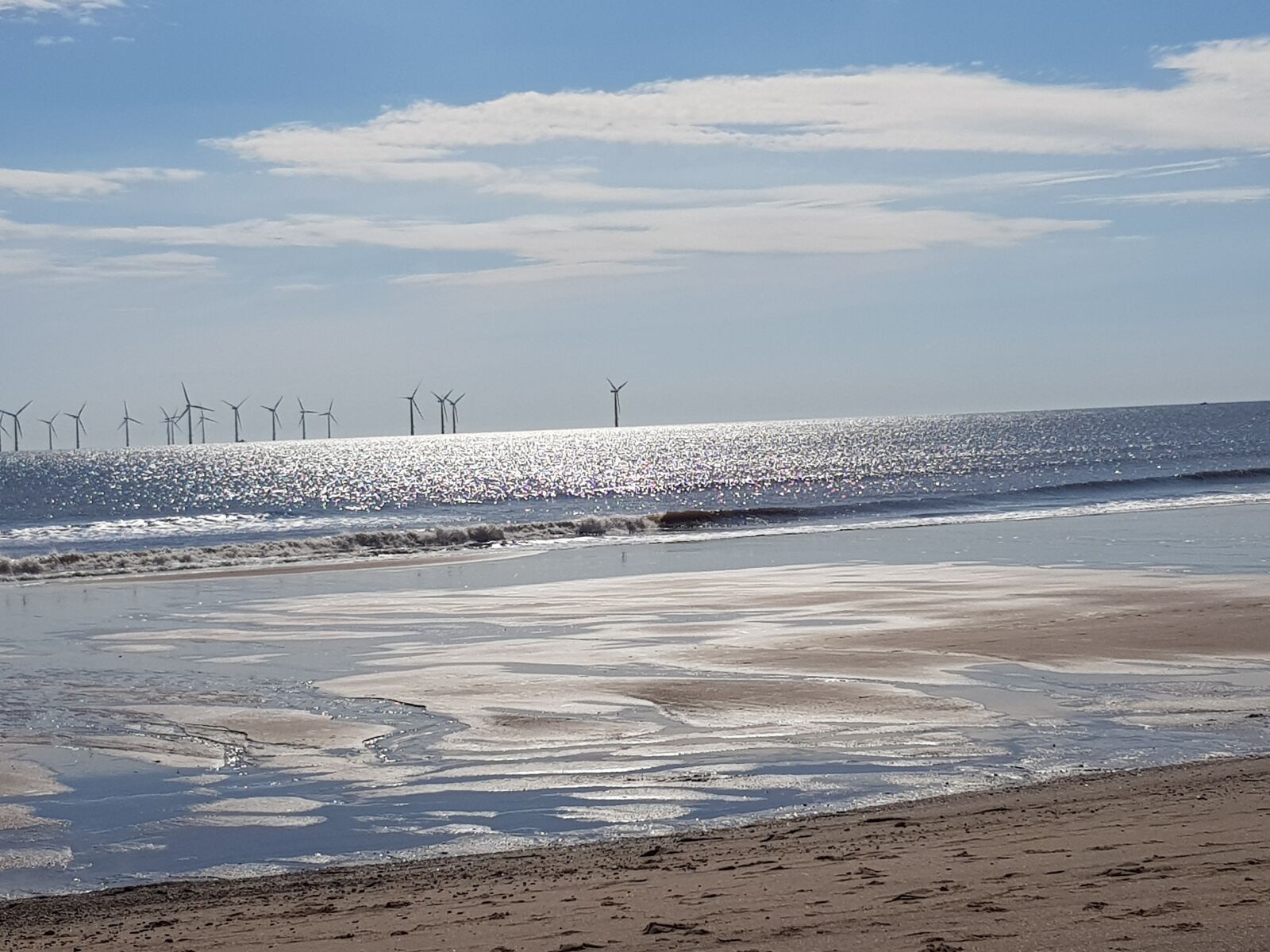 Samsung Galaxy S8 sample photo. Wind turbines, beach, sand photography