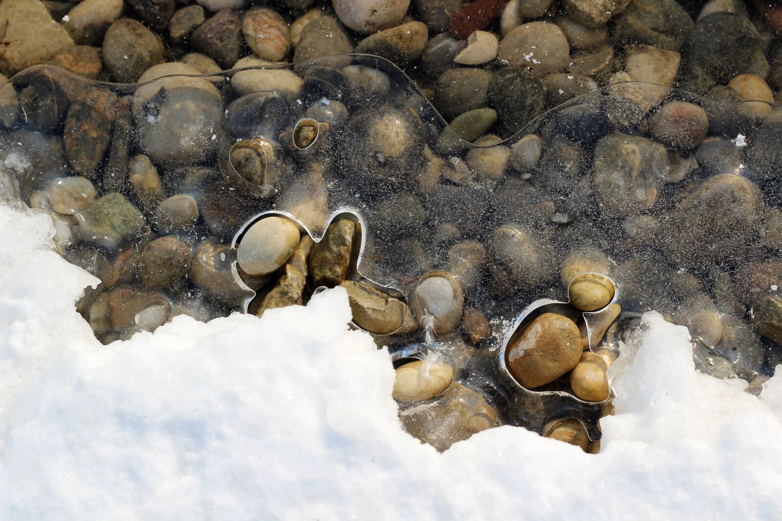 Canon EOS 600D (Rebel EOS T3i / EOS Kiss X5) + Canon EF 50mm F1.8 II sample photo. Frozen lake, snow, ice photography