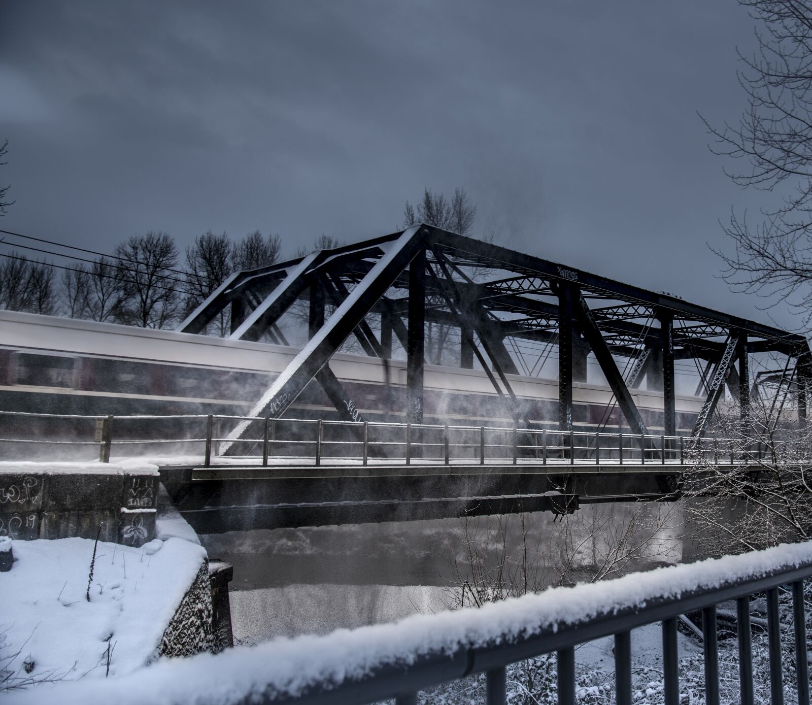 Nikon D750 sample photo. Trains, winter, railway photography