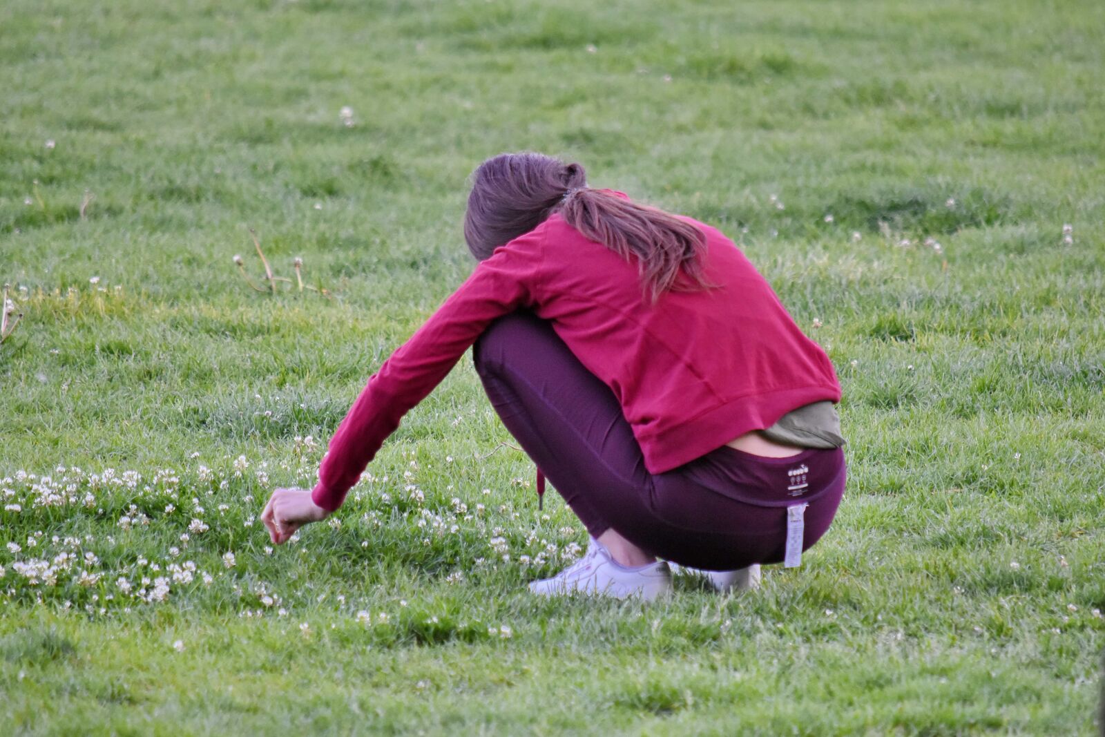 Nikon D5500 sample photo. Fitness, lawn, woman, grass photography