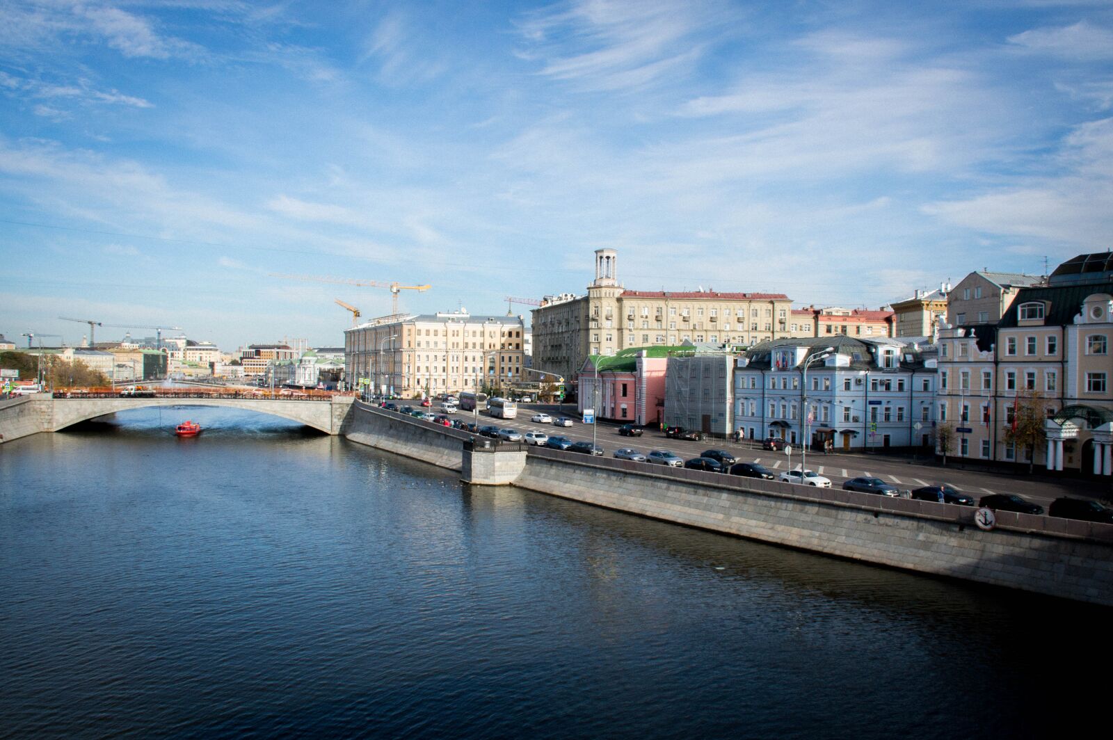 Nikon D3200 sample photo. Moscow, bridge, quay photography