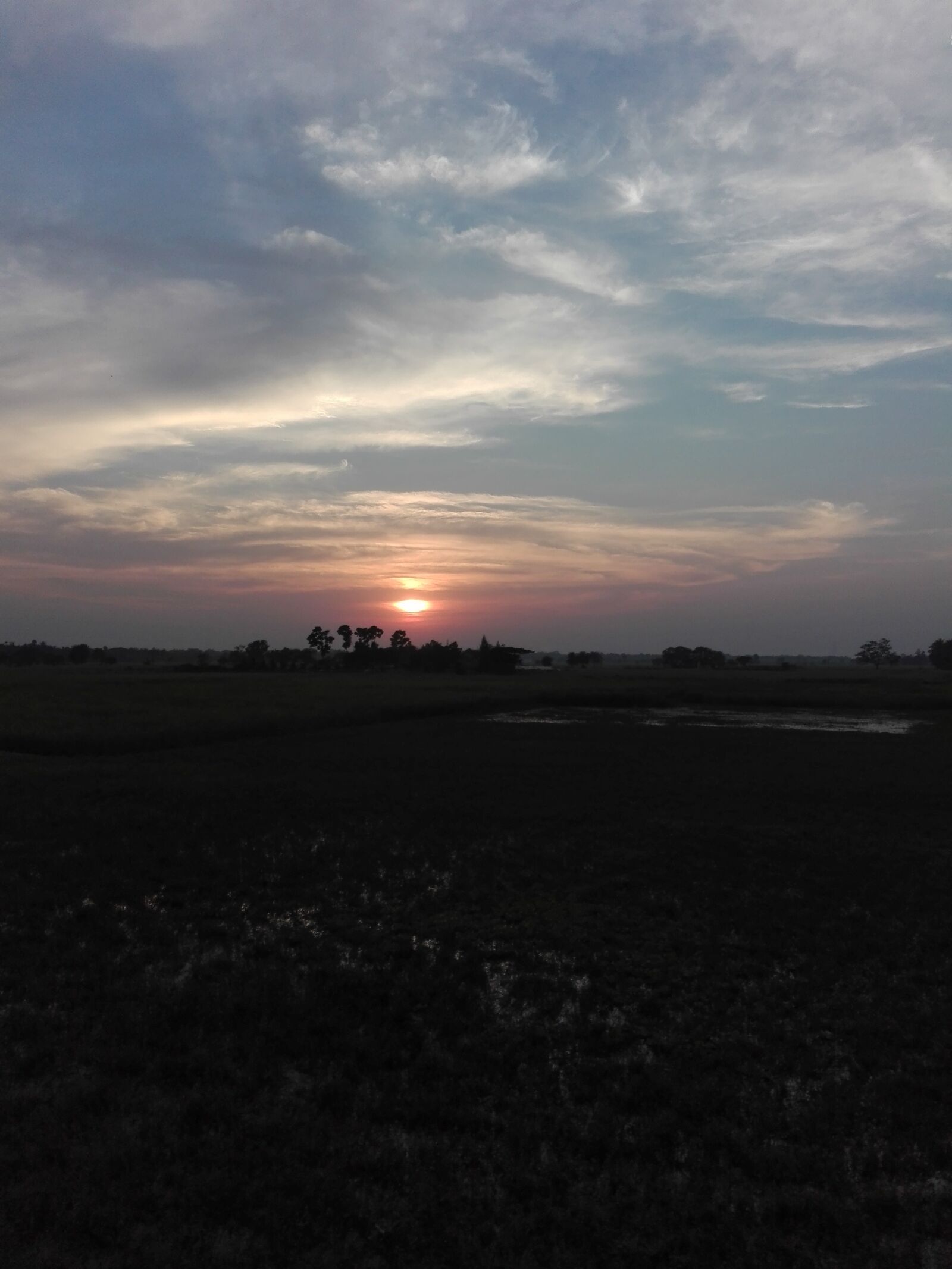 HUAWEI Y6II sample photo. Open, field, sunset, village photography
