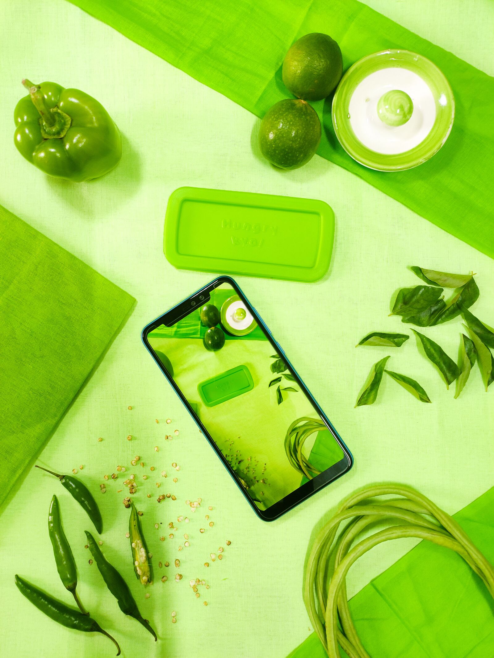 Xiaomi Redmi Note 7 Pro sample photo. Green, kitchen, food photography