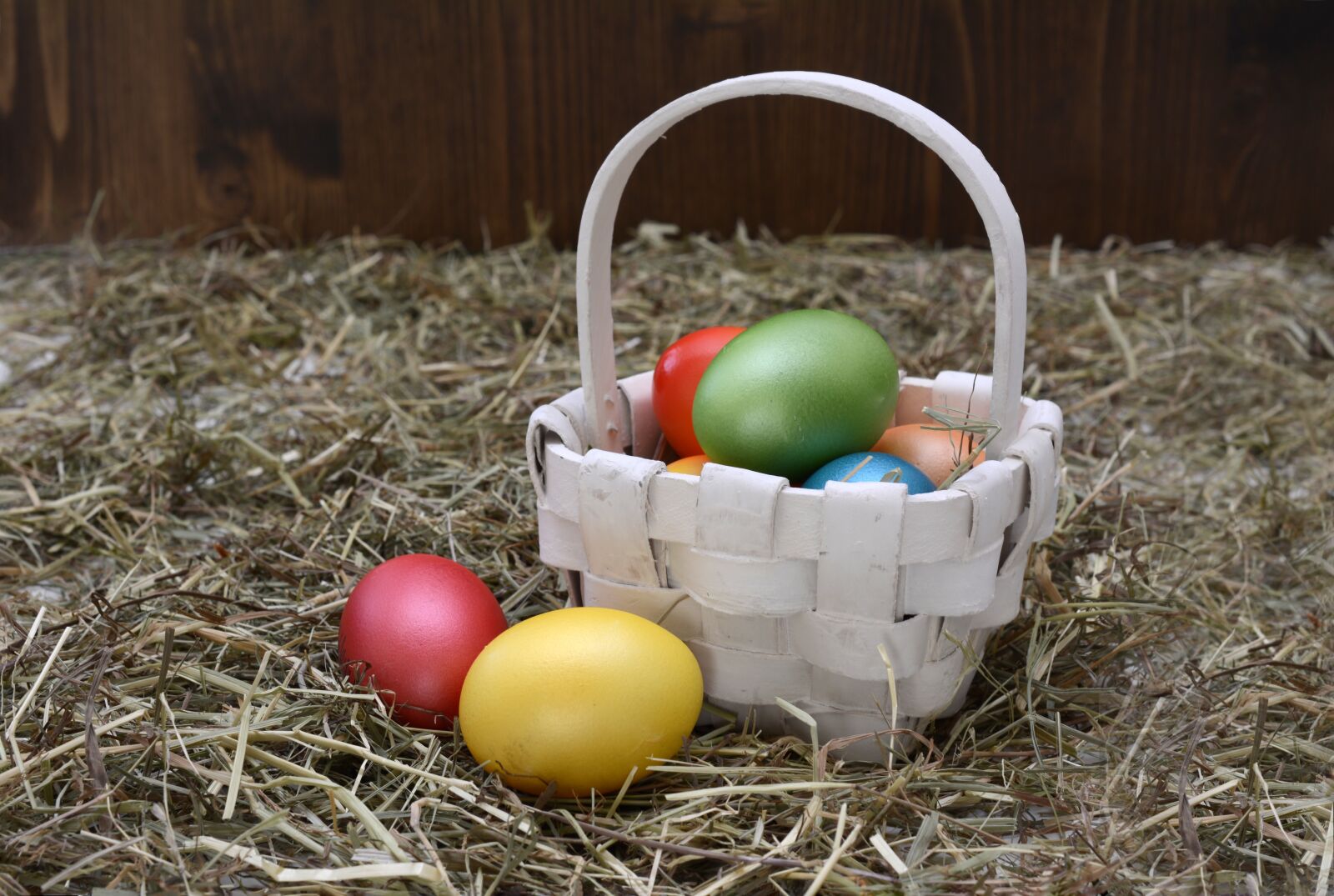 Nikon D7100 sample photo. Easter eggs, easter nest photography