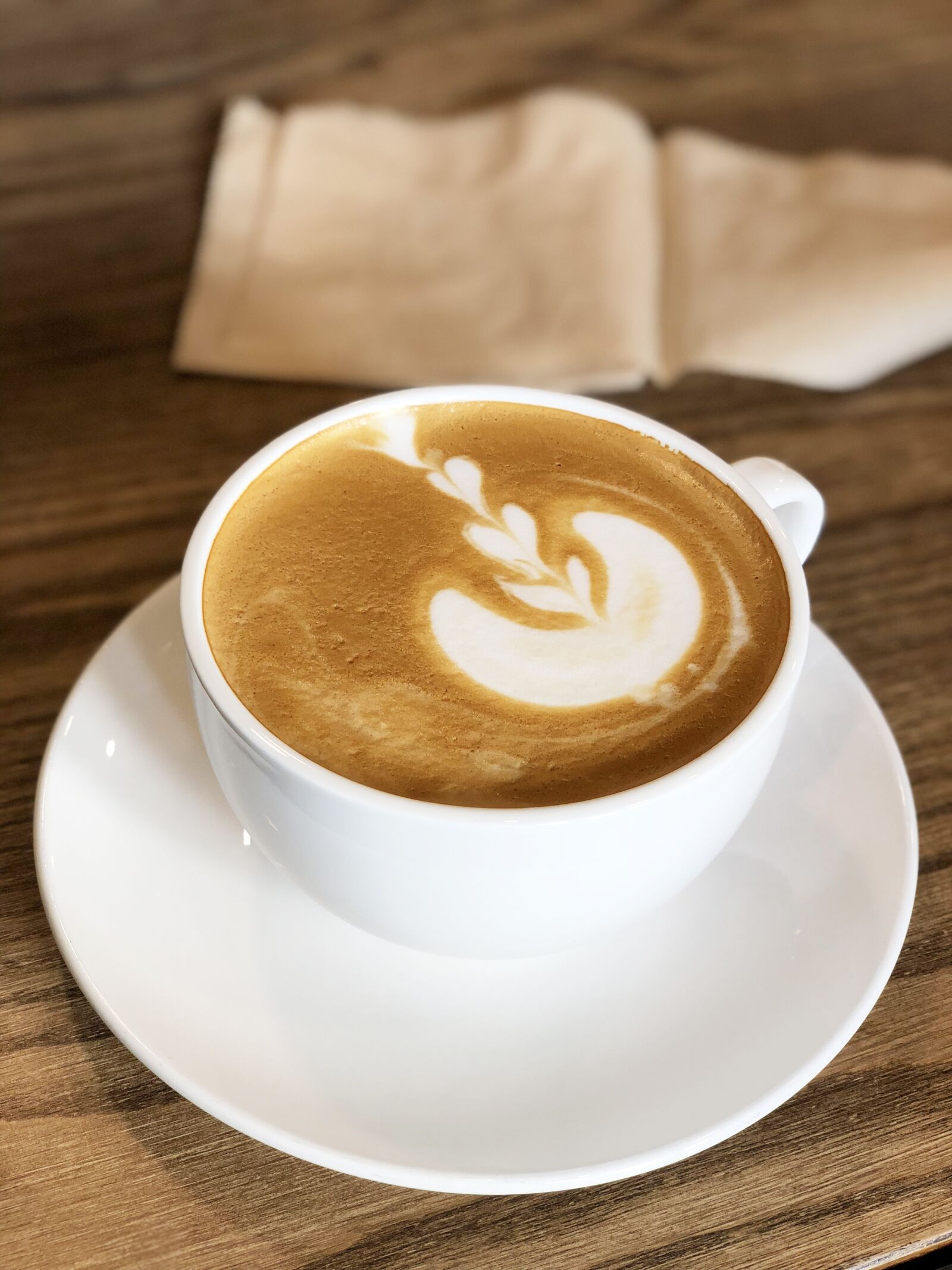 iPhone X back dual camera 6mm f/2.4 sample photo. Coffee, latte, cafe photography