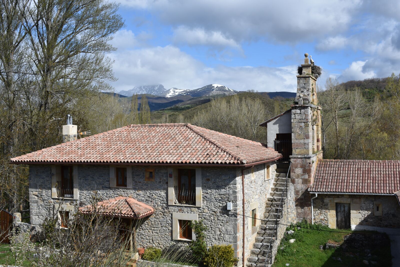 Nikon D3400 sample photo. Landscape, white stork, spain photography