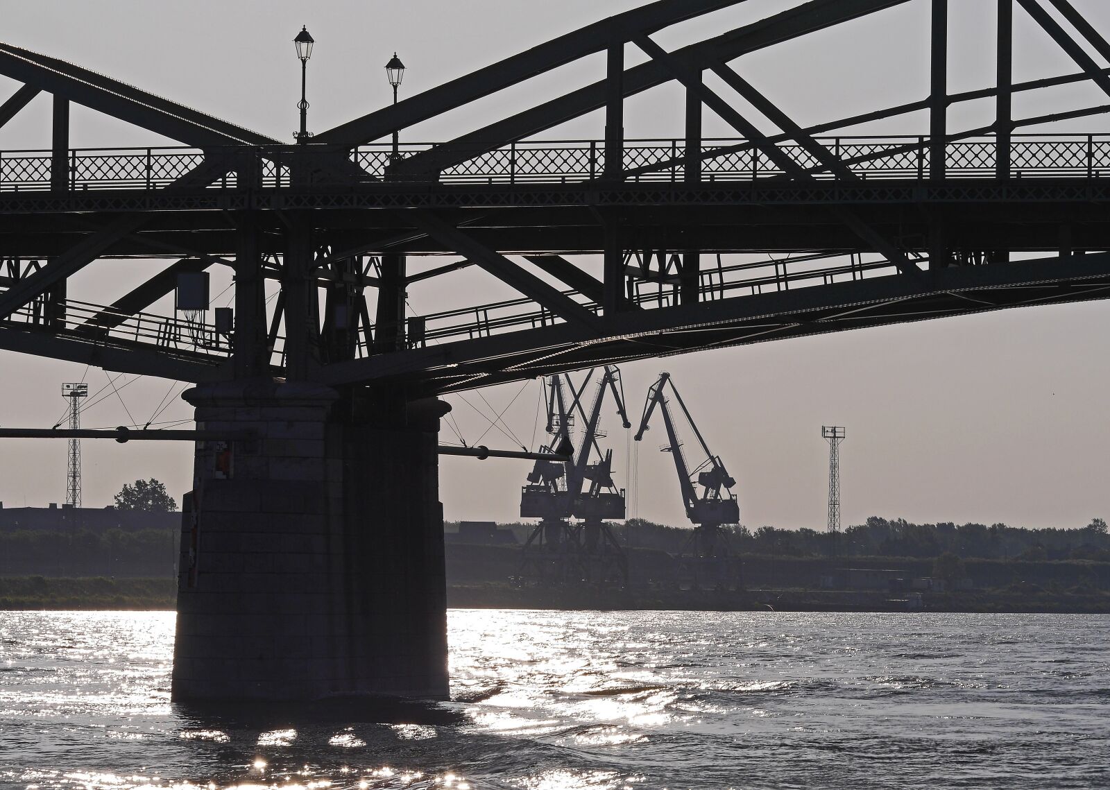 Panasonic Lumix DMC-GH3 sample photo. Bridge, cranes, port photography