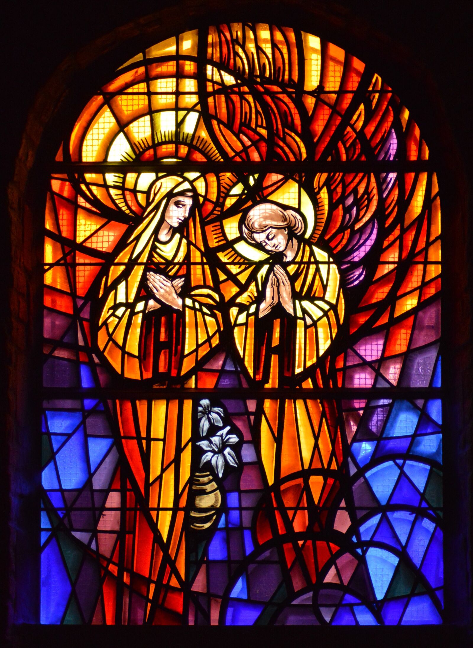 Nikon D3200 sample photo. Stained glass, festival, mary photography