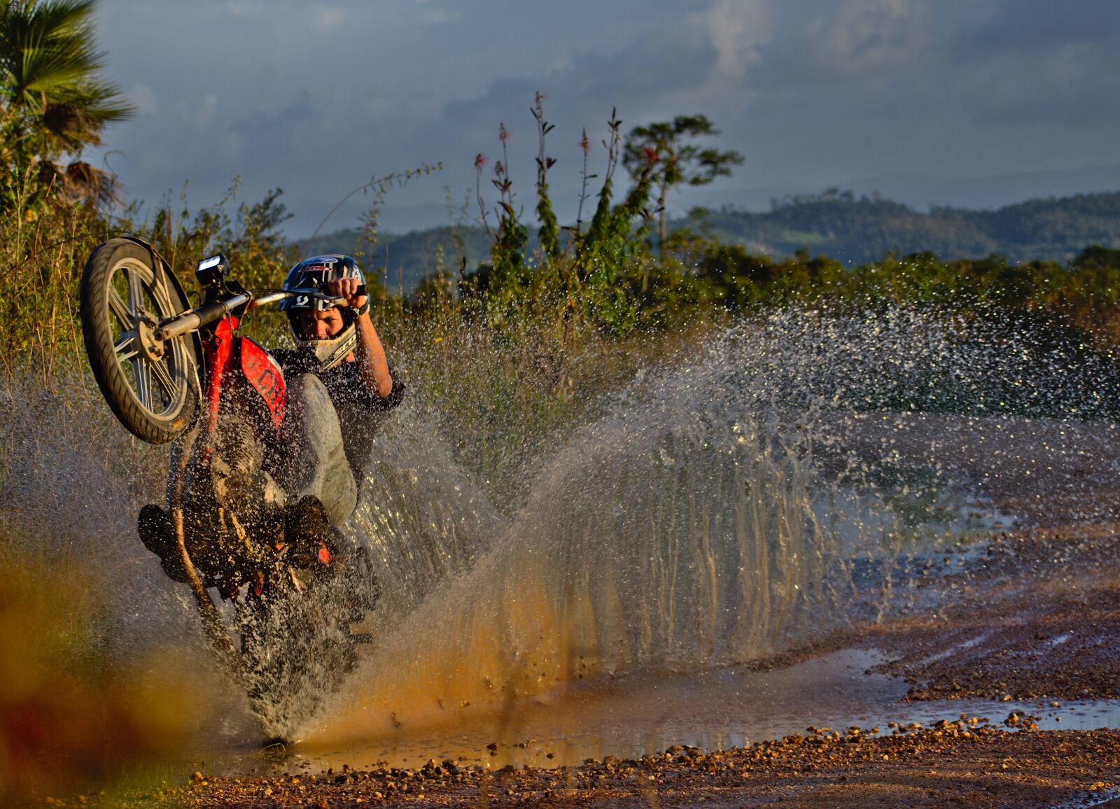 Nikon D7200 sample photo. Motorcycle, splash, water photography