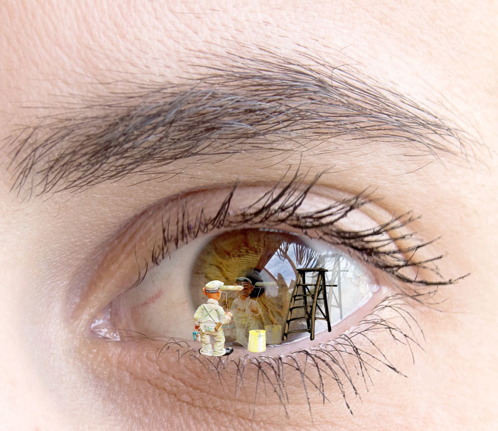 Canon EOS 80D sample photo. Eye, painter, painting photography