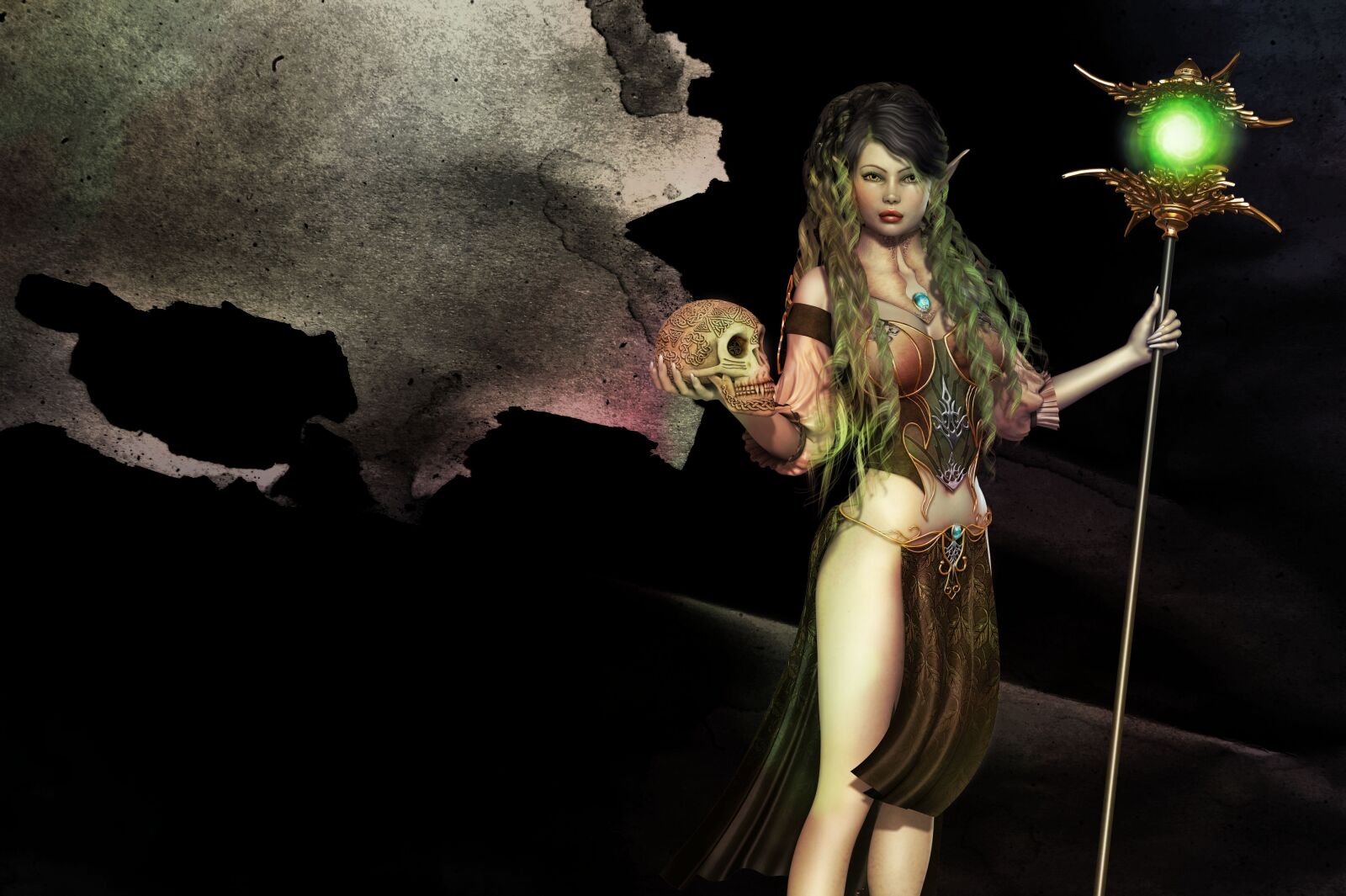 Nikon D3 sample photo. Woman, dark, fantasy photography