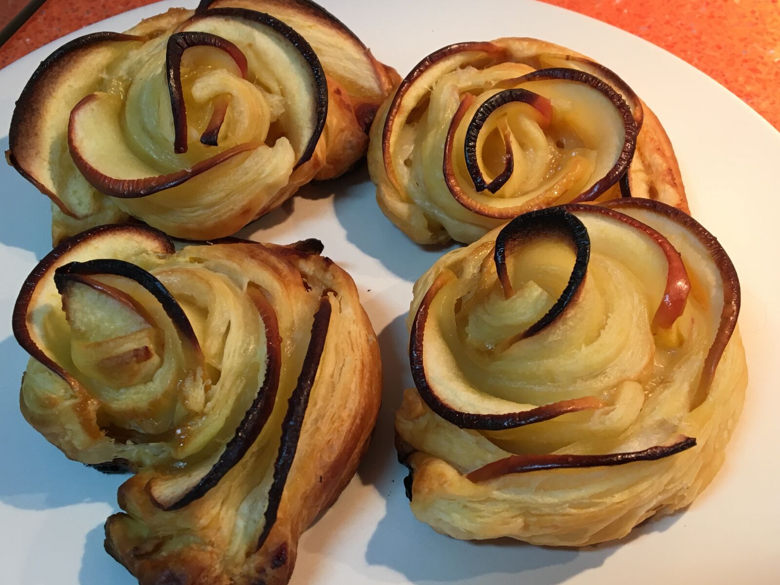 Apple iPhone 6s sample photo. Roses, puff pastry, dessert photography