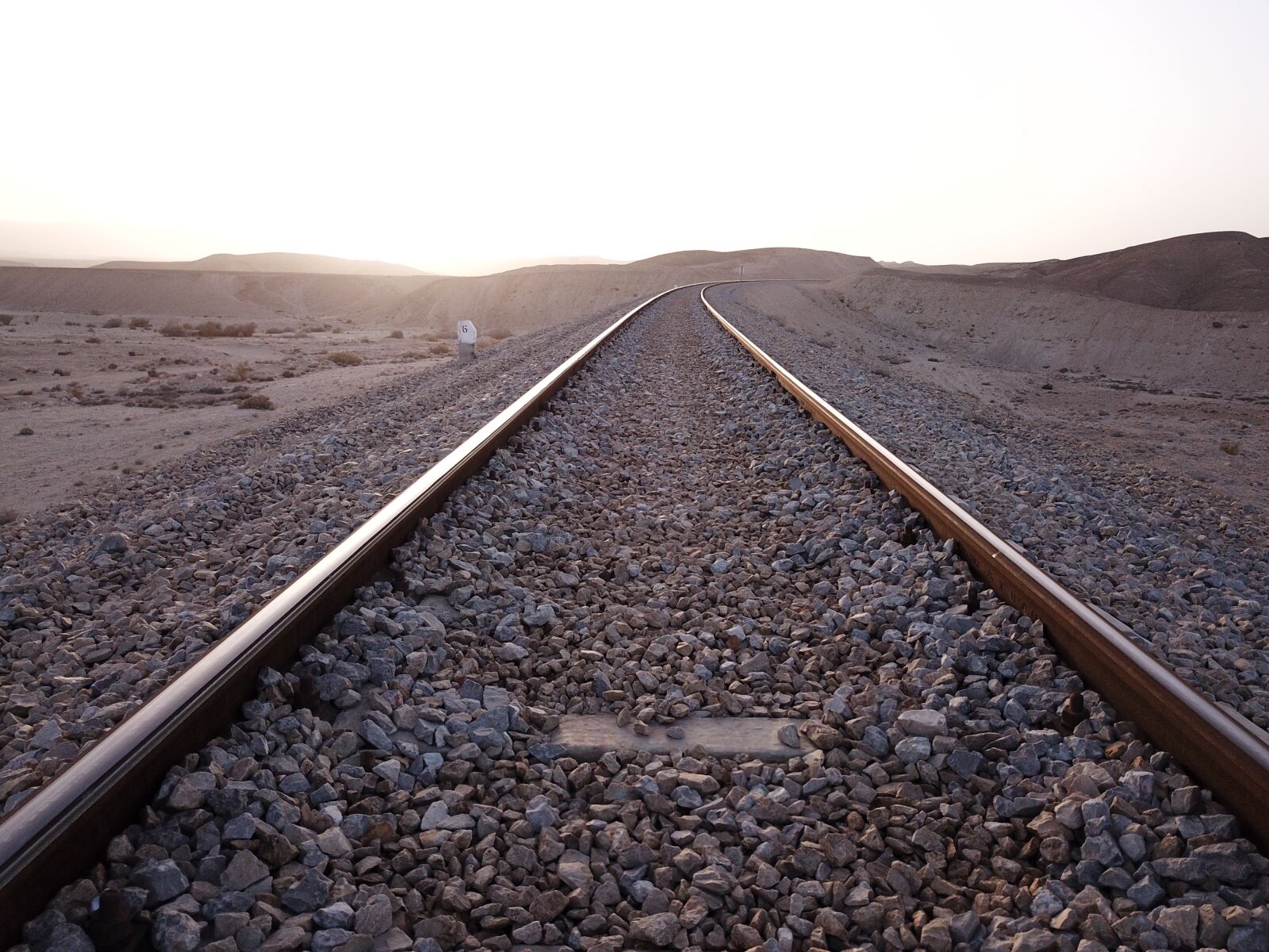 DJI FC220 sample photo. Railroad, desert, israel photography