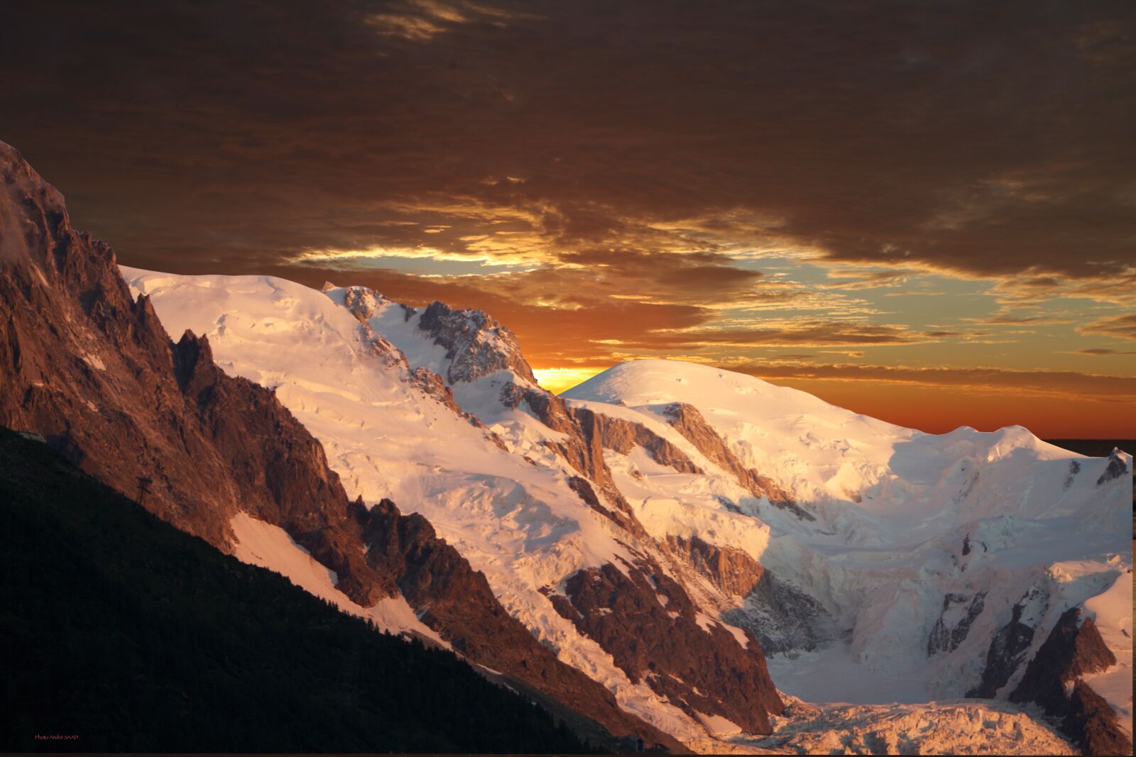 Canon EOS 5D Mark II sample photo. Panoramic, sunset summit mont-blanc photography