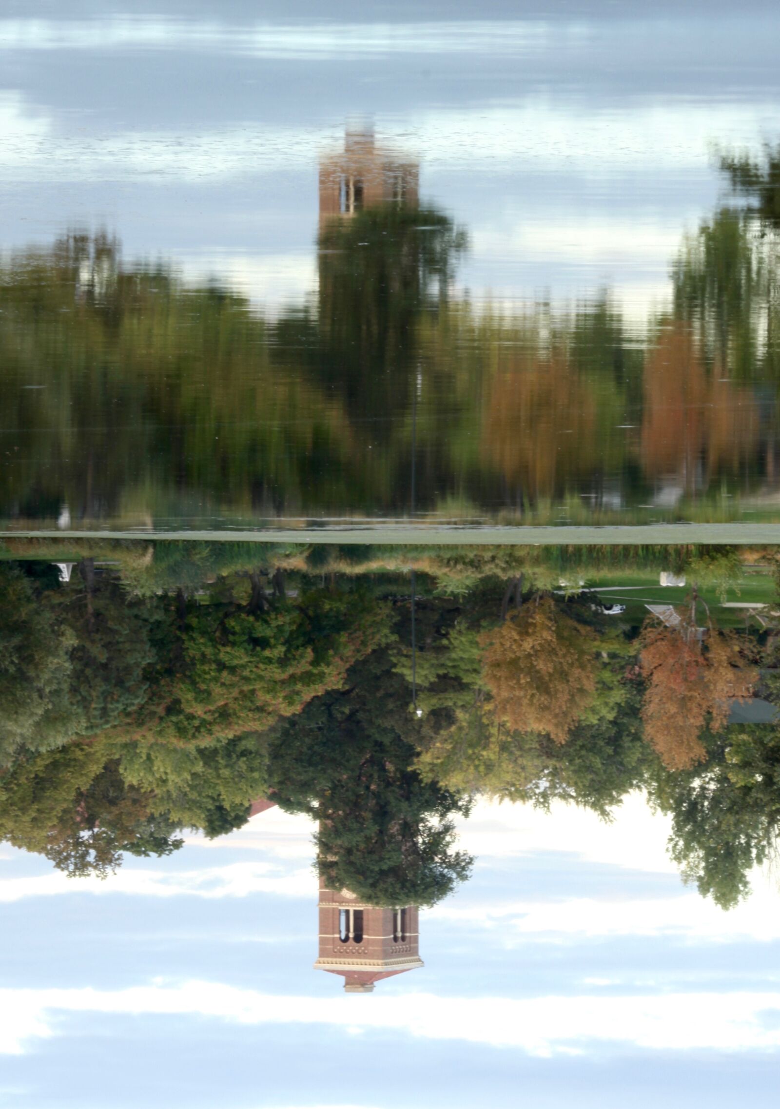 Canon EOS 50D sample photo. Reflection, trees, tower photography