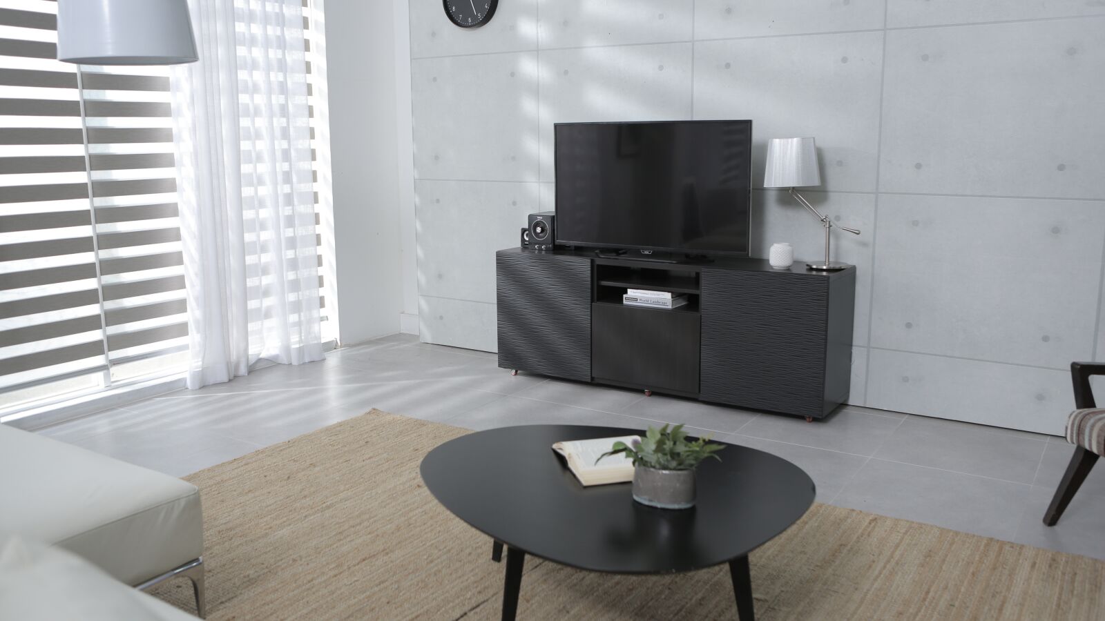 Canon EF 24-70mm F2.8L USM sample photo. Living room, tv, table photography
